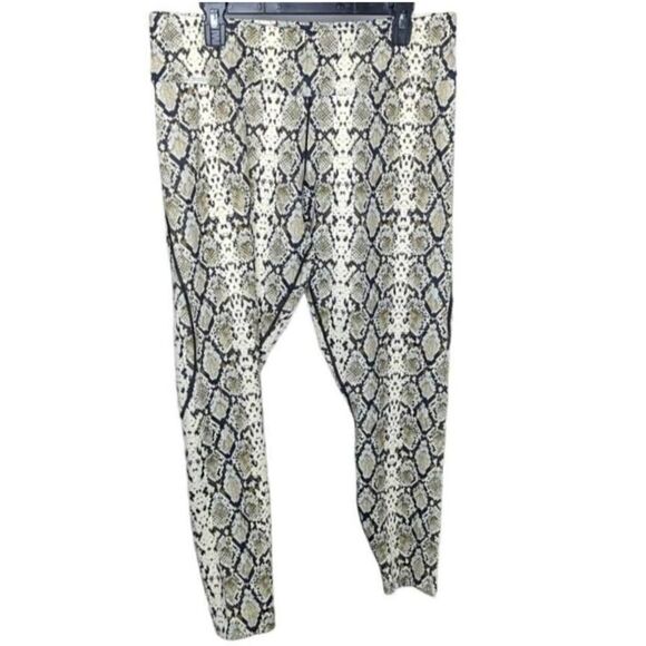 Alala Captain Ankle Leggings Tan Snake Print Size 1X - Picture 1 of 5